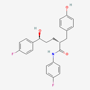 molecular formula C24H23F2NO3 B589071 2-(4-Hydroxybenzyl)-N,5-bis-(4-fluorophenyl)-5-hydroxypentanamide CAS No. 1197811-72-5