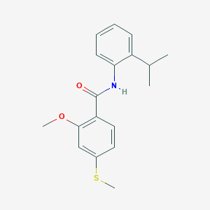 molecular formula C18H21NO2S B5890747 2-methoxy-4-(methylsulfanyl)-N-[2-(propan-2-yl)phenyl]benzamide 