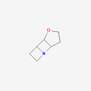 molecular formula C7H11NO B589076 7-Oxa-2-azatricyclo[4.3.0.0~2,5~]nonane CAS No. 130033-02-2