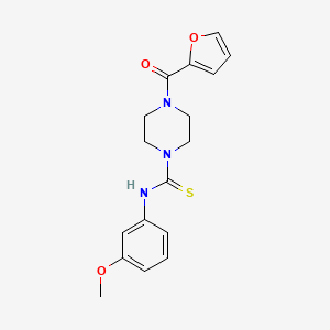 4-(furan-2-ylcarbonyl)-N-(3-methoxyphenyl)piperazine-1-carbothioamide