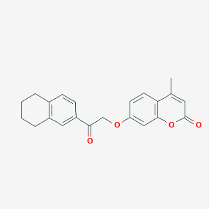 molecular formula C22H20O4 B5890815 4-methyl-7-[2-oxo-2-(5,6,7,8-tetrahydro-2-naphthalenyl)ethoxy]-2H-chromen-2-one 