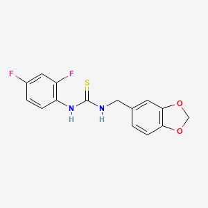 1-(1,3-Benzodioxol-5-ylmethyl)-3-(2,4-difluorophenyl)thiourea