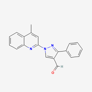 1-(4-Methylquinolin-2-yl)-3-phenylpyrazole-4-carbaldehyde