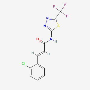 (E)-3-(2-CHLOROPHENYL)-N-[5-(TRIFLUOROMETHYL)-1,3,4-THIADIAZOL-2-YL]-2-PROPENAMIDE