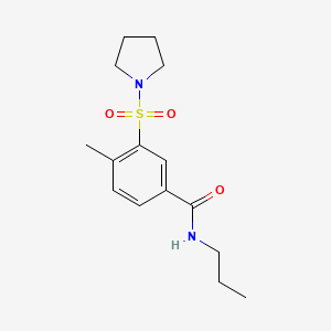 4-METHYL-N-PROPYL-3-(PYRROLIDINE-1-SULFONYL)BENZAMIDE