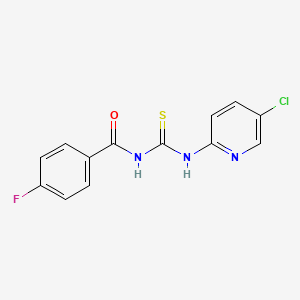 N-[(5-chloropyridin-2-yl)carbamothioyl]-4-fluorobenzamide