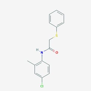 molecular formula C15H14ClNOS B5891070 N-(4-chloro-2-methylphenyl)-2-(phenylthio)acetamide 