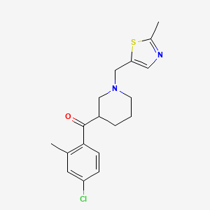 (4-chloro-2-methylphenyl){1-[(2-methyl-1,3-thiazol-5-yl)methyl]-3-piperidinyl}methanone