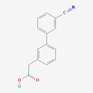 molecular formula C15H11NO2 B058911 [3-(3-氰基苯基)苯基]乙酸 CAS No. 1334500-02-5