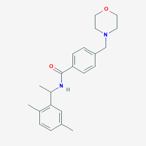 N-[1-(2,5-dimethylphenyl)ethyl]-4-(4-morpholinylmethyl)benzamide