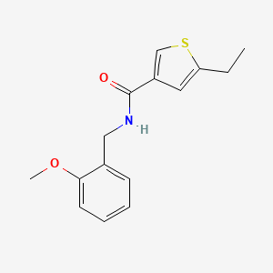 5-ethyl-N-[(2-methoxyphenyl)methyl]thiophene-3-carboxamide