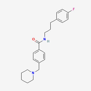 N-[3-(4-FLUOROPHENYL)PROPYL]-4-[(PIPERIDIN-1-YL)METHYL]BENZAMIDE