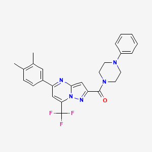 5-(3,4-dimethylphenyl)-2-[(4-phenyl-1-piperazinyl)carbonyl]-7-(trifluoromethyl)pyrazolo[1,5-a]pyrimidine