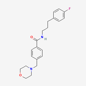 N-[3-(4-fluorophenyl)propyl]-4-(4-morpholinylmethyl)benzamide