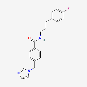 N-[3-(4-fluorophenyl)propyl]-4-(imidazol-1-ylmethyl)benzamide