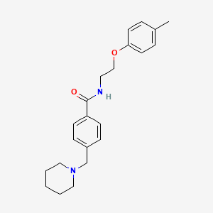 N-[2-(4-METHYLPHENOXY)ETHYL]-4-[(PIPERIDIN-1-YL)METHYL]BENZAMIDE