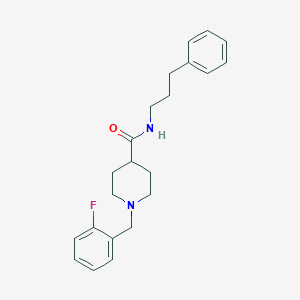 1-[(2-fluorophenyl)methyl]-N-(3-phenylpropyl)piperidine-4-carboxamide