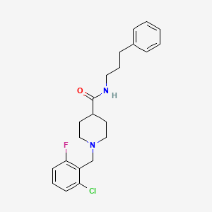 1-[(2-chloro-6-fluorophenyl)methyl]-N-(3-phenylpropyl)piperidine-4-carboxamide