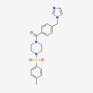 1-[4-(1H-imidazol-1-ylmethyl)benzoyl]-4-[(4-methylphenyl)sulfonyl]piperazine