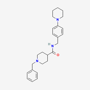 1-BENZYL-N-{[4-(PIPERIDIN-1-YL)PHENYL]METHYL}PIPERIDINE-4-CARBOXAMIDE