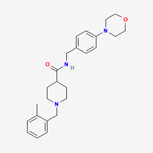 1-[(2-METHYLPHENYL)METHYL]-N-{[4-(MORPHOLIN-4-YL)PHENYL]METHYL}PIPERIDINE-4-CARBOXAMIDE