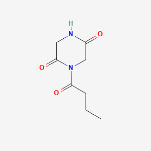 molecular formula C8H12N2O3 B589124 1-Butanoylpiperazine-2,5-dione CAS No. 151079-67-3