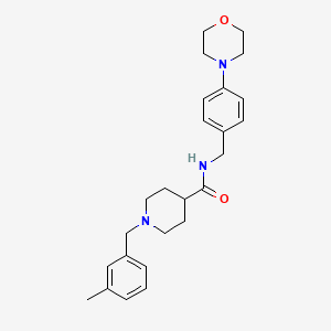 1-(3-methylbenzyl)-N-[4-(4-morpholinyl)benzyl]-4-piperidinecarboxamide