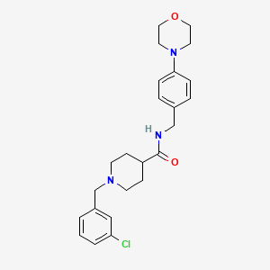 1-[(3-CHLOROPHENYL)METHYL]-N-{[4-(MORPHOLIN-4-YL)PHENYL]METHYL}PIPERIDINE-4-CARBOXAMIDE