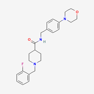 1-(2-fluorobenzyl)-N-[4-(4-morpholinyl)benzyl]-4-piperidinecarboxamide