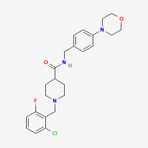 1-[(2-CHLORO-6-FLUOROPHENYL)METHYL]-N-{[4-(MORPHOLIN-4-YL)PHENYL]METHYL}PIPERIDINE-4-CARBOXAMIDE