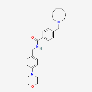 4-(1-azepanylmethyl)-N-[4-(4-morpholinyl)benzyl]benzamide