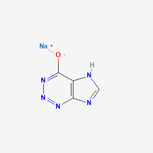 molecular formula C4H2N5NaO B589128 钠；5H-咪唑并[4,5-d]三嗪-4-醇盐 CAS No. 1797817-35-6