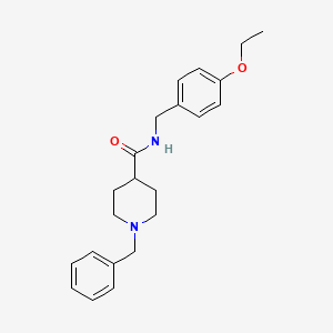 1-benzyl-N-[(4-ethoxyphenyl)methyl]piperidine-4-carboxamide