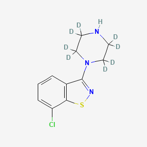 molecular formula C11H12ClN3S B589136 7-Chloro-3-(piperazin-1-yl)benzol[d]isothiazole-d8 CAS No. 1329488-33-6