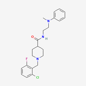 1-[(2-CHLORO-6-FLUOROPHENYL)METHYL]-N-{2-[METHYL(PHENYL)AMINO]ETHYL}PIPERIDINE-4-CARBOXAMIDE