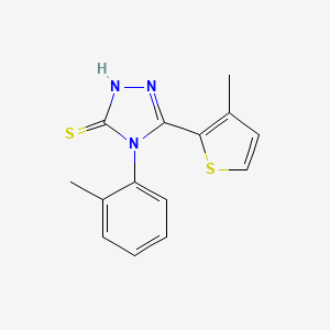 4-(2-methylphenyl)-5-(3-methyl-2-thienyl)-4H-1,2,4-triazole-3-thiol