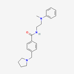 N-{2-[METHYL(PHENYL)AMINO]ETHYL}-4-[(PYRROLIDIN-1-YL)METHYL]BENZAMIDE