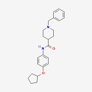 1-benzyl-N-[4-(cyclopentyloxy)phenyl]piperidine-4-carboxamide