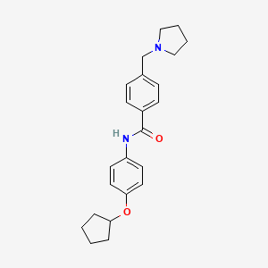 N-[4-(CYCLOPENTYLOXY)PHENYL]-4-[(PYRROLIDIN-1-YL)METHYL]BENZAMIDE