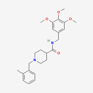 1-[(2-methylphenyl)methyl]-N-[(3,4,5-trimethoxyphenyl)methyl]piperidine-4-carboxamide