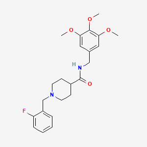 1-[(2-fluorophenyl)methyl]-N-[(3,4,5-trimethoxyphenyl)methyl]piperidine-4-carboxamide