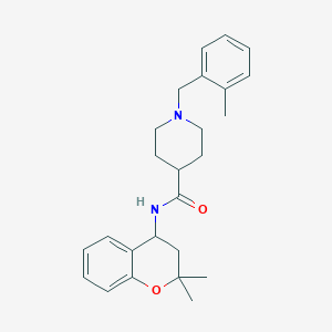 N-(2,2-DIMETHYL-3,4-DIHYDRO-2H-1-BENZOPYRAN-4-YL)-1-[(2-METHYLPHENYL)METHYL]PIPERIDINE-4-CARBOXAMIDE