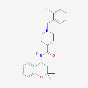 N-(2,2-DIMETHYL-3,4-DIHYDRO-2H-1-BENZOPYRAN-4-YL)-1-[(2-FLUOROPHENYL)METHYL]PIPERIDINE-4-CARBOXAMIDE