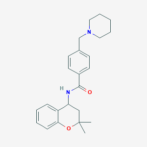 N-(2,2-dimethyl-3,4-dihydro-2H-chromen-4-yl)-4-(1-piperidinylmethyl)benzamide