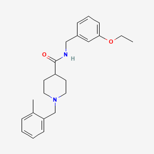 N-[(3-ethoxyphenyl)methyl]-1-[(2-methylphenyl)methyl]piperidine-4-carboxamide