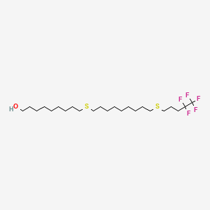 molecular formula C23H43F5OS2 B589145 9-[9-(4,4,5,5,5-Pentafluoropentylsulfanyl)nonylsulfanyl]nonan-1-ol CAS No. 1391053-10-3
