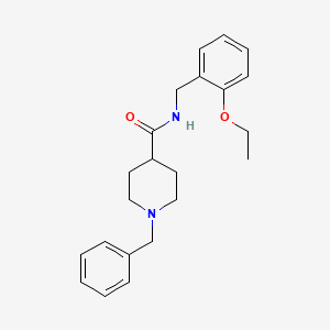 1-benzyl-N-[(2-ethoxyphenyl)methyl]piperidine-4-carboxamide