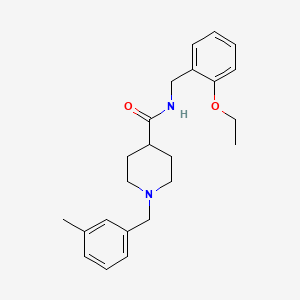 N-[(2-ethoxyphenyl)methyl]-1-[(3-methylphenyl)methyl]piperidine-4-carboxamide