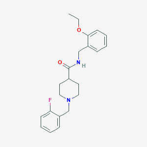 N-[(2-ethoxyphenyl)methyl]-1-[(2-fluorophenyl)methyl]piperidine-4-carboxamide