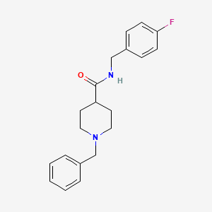 1-benzyl-N-(4-fluorobenzyl)piperidine-4-carboxamide